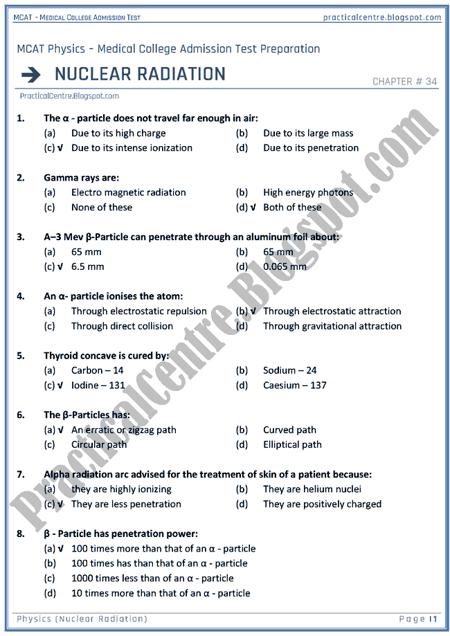 mcat-physics-nuclear-radiation-mcqs-for-medical-college-admission-test