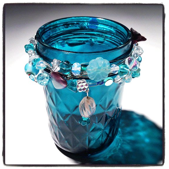 Dishfunctional Designs Bohemian Beaded Colored Mason Jar Tutorial