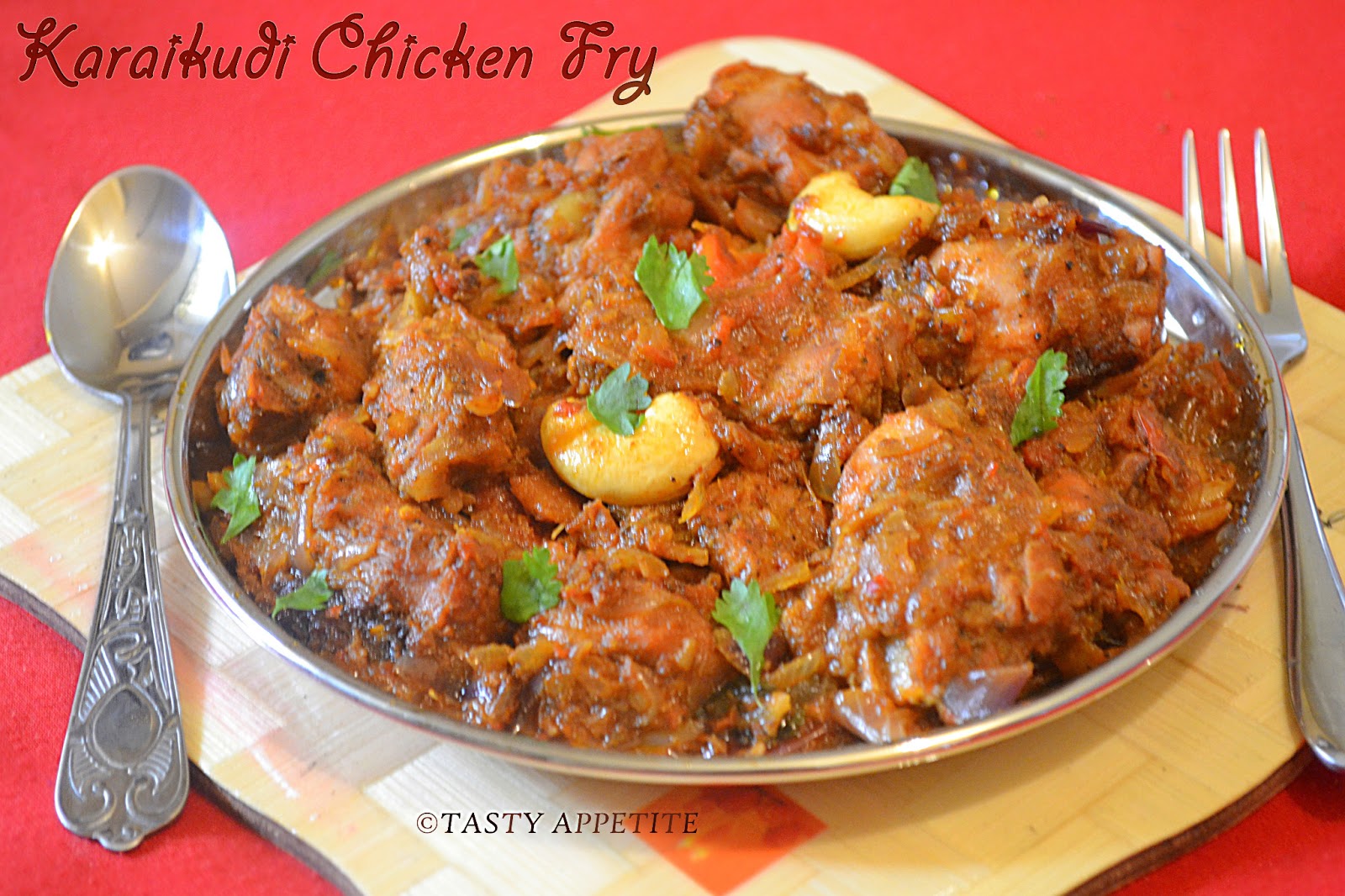 How to make Karaikudi Chicken Fry / Spicy Chicken Varuval