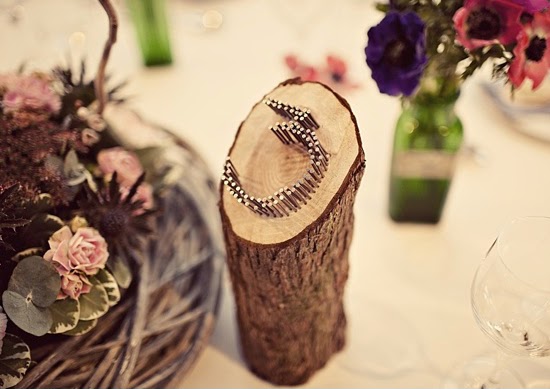 oh!myWedding: Centros de madera para las mesas