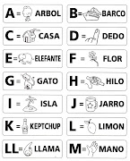 Ficha de las letras del abecedario con dibujos letras del abecedario con dibujos 