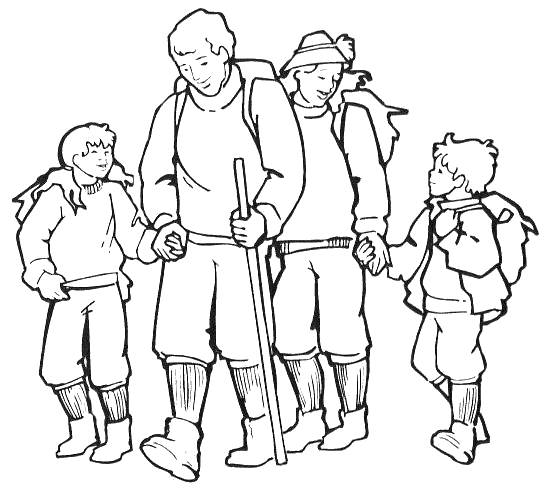 dessins de marcheurs