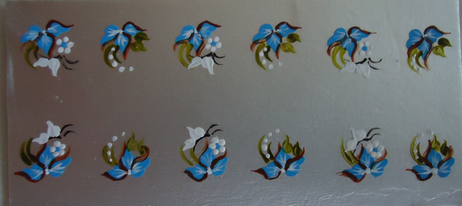 Beleza das unhas: Adesivo artesanal de unhas: flores de canto