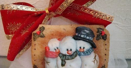 Bolacha Decorada Boneco de Neve by Vera Madeira L´art in