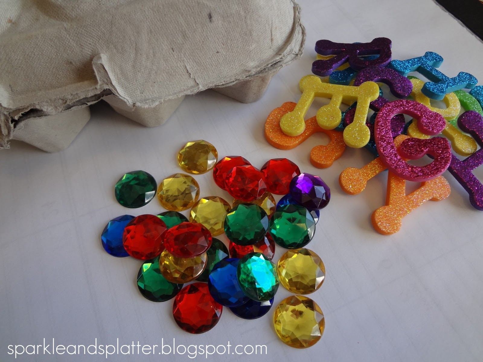 Sparkle and Splatter Egg Carton Jewelry Box