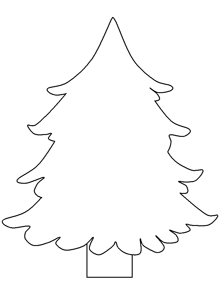 Kids Page: - Christmas Tree Outline Coloring Pages