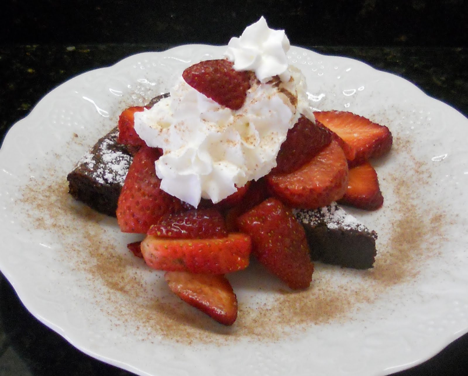 chocolate cake strawberry