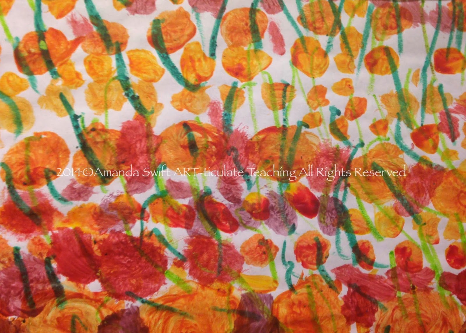 Art Ticulate Teaching Abstract Field Of Flowers Using Secondary