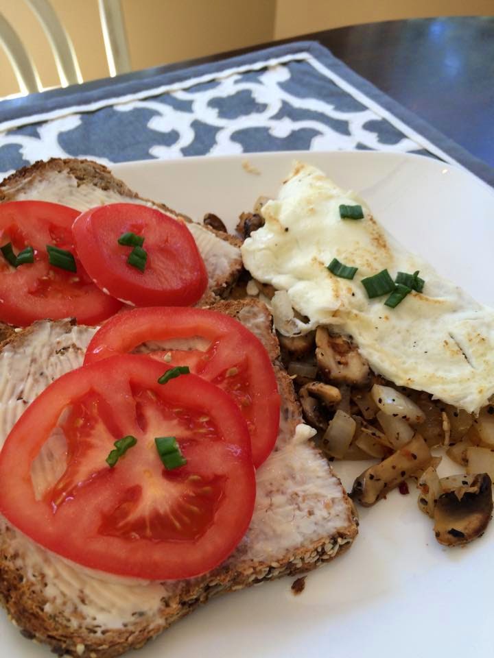 Egg white omelet with mushrooms, onions. Making Healthy Simple