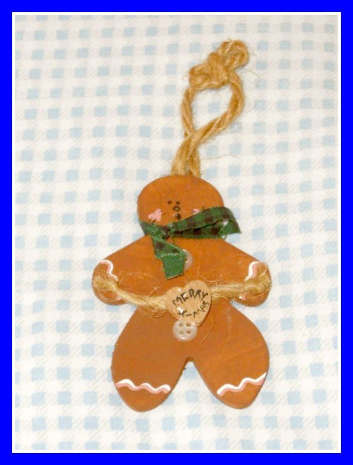 Passionate About Crafting Rustic Wood Gingerbread Man Ornaments