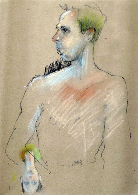 Sketch of male model by David Meldrum 20130326