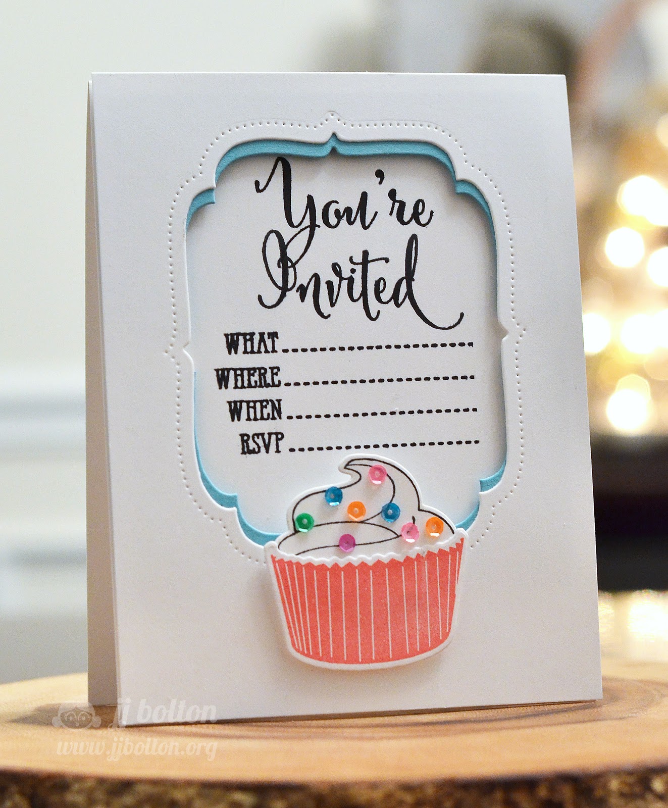 jj bolton handmade cards cupcake invite with avery elle avery invitation cards