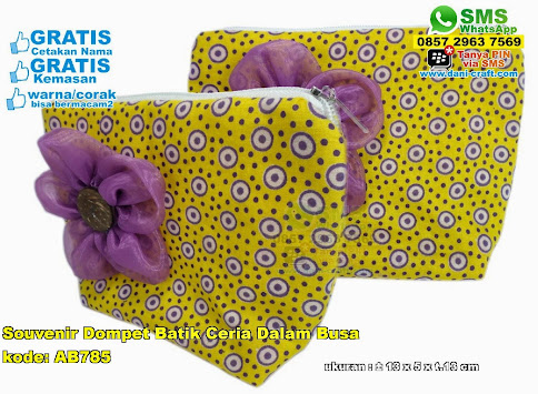 Souvenir Dompet Batik Ceria Dalam Busa