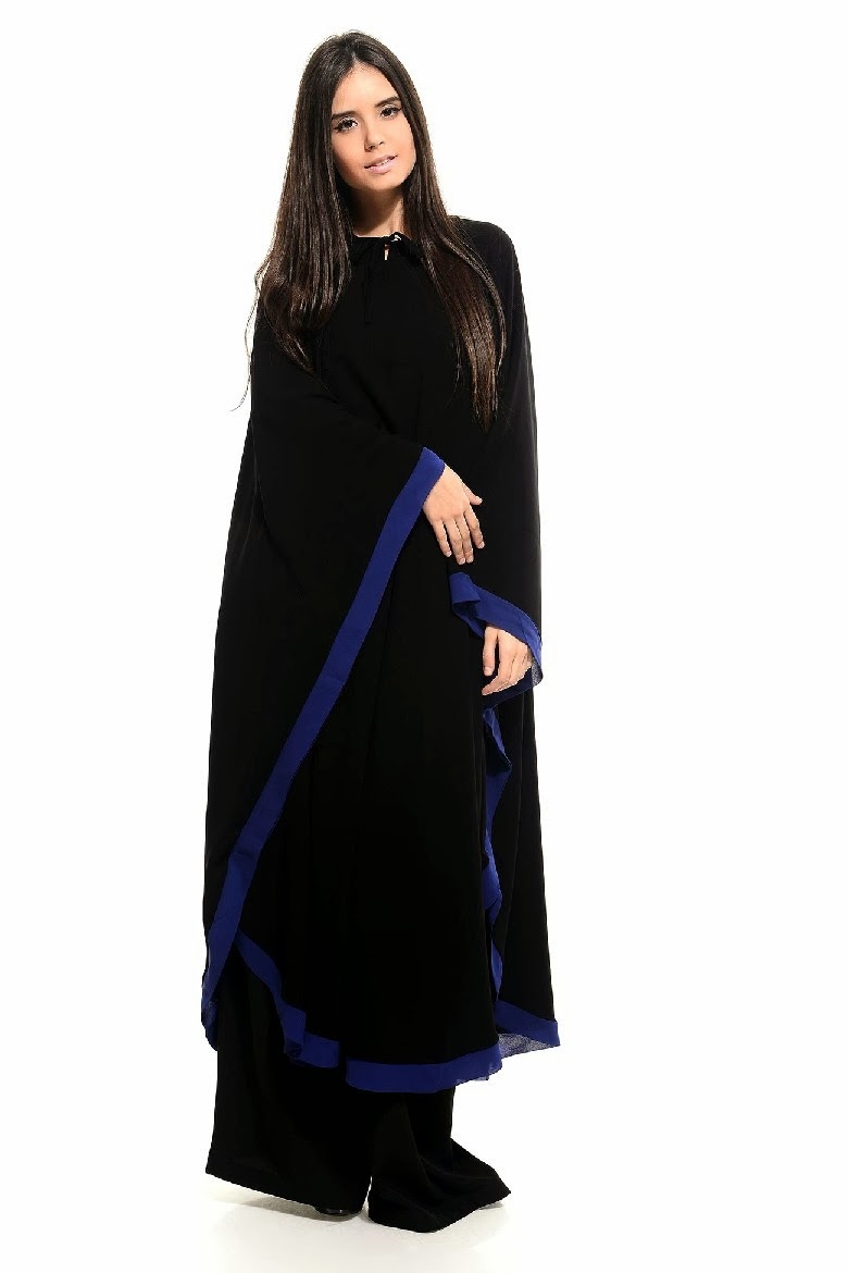 Colored abaya collection 20142015  arzu ergen black abaya designs