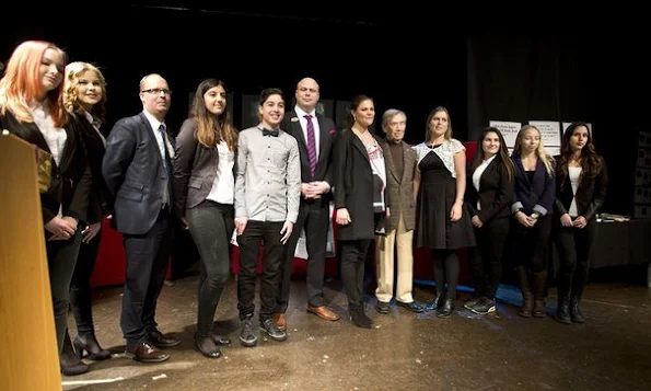 Crown Princess Victoria of Sweden attended a conference organized by Emerich Foundation in Viksjö School of Jarfalla municipality near Stockholm together with Emerich Roth who is a Swedish author and academician