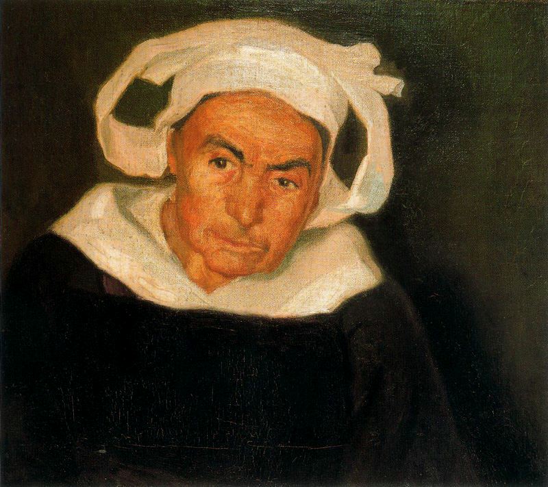 Cabeza de mujer bretona 1910