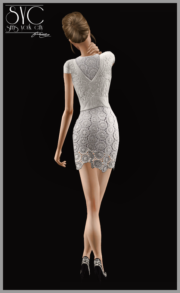  The Sims 2. Женская одежда: повседневная. Часть 3. - Страница 28 03-+Lace+White+Outfit+2