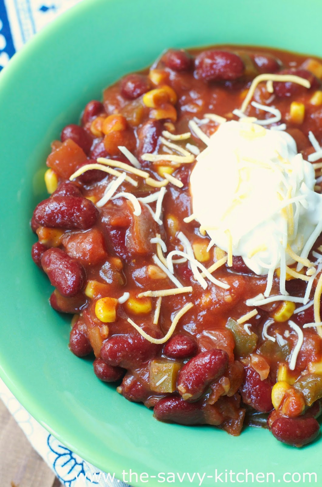 The Savvy Kitchen 30Minute Stovetop Vegetarian Chili (GlutenFree)