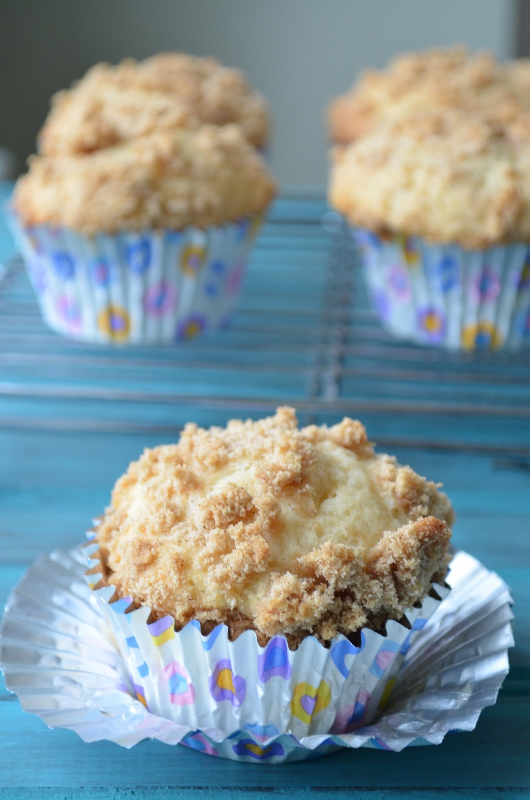 The Savvy Kitchen Sour Cream Coffee Cake Muffins with Streusel Topping