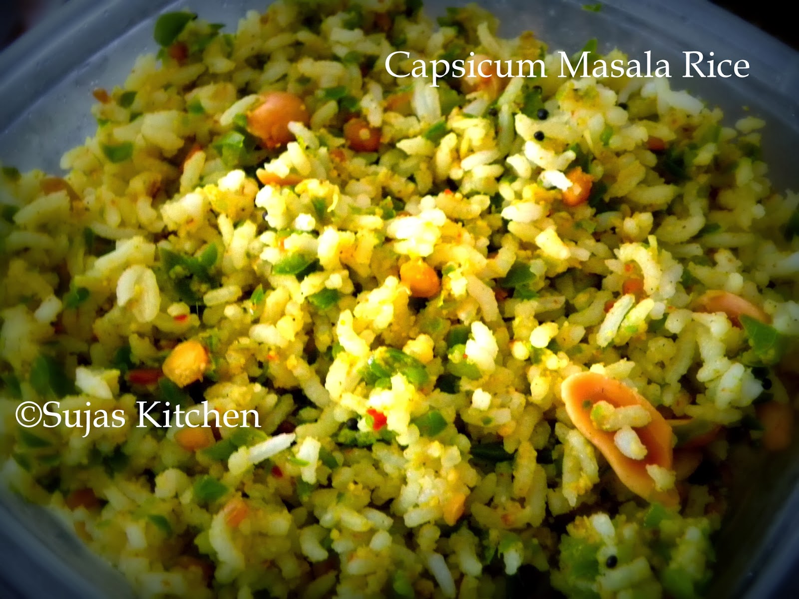 Sujas Kitchen Capsicum (Green Bell Pepper) Masala Rice