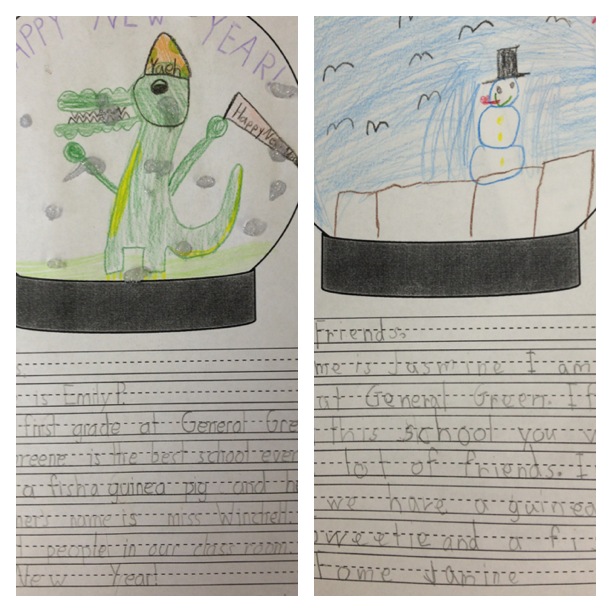 I Dream of First Grade Snowy Fun! Snow Globes and Writing