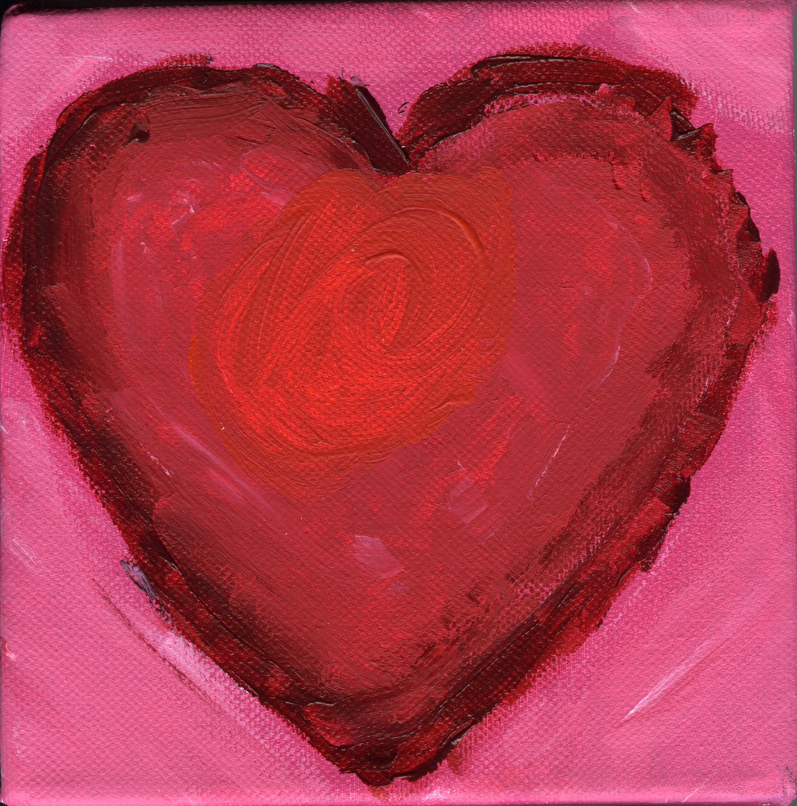 A Doll for all Seasons Heart Painting