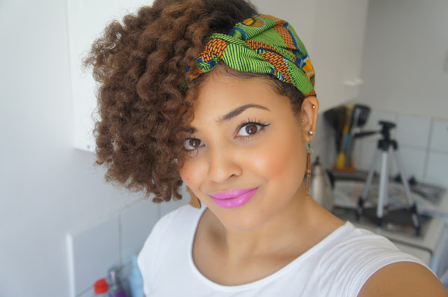 Natural hair african print ankara print scarf tutorial