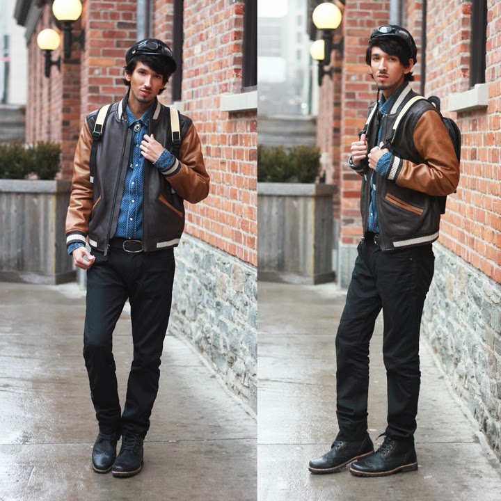 bobby raffin coach leather baseball jacket