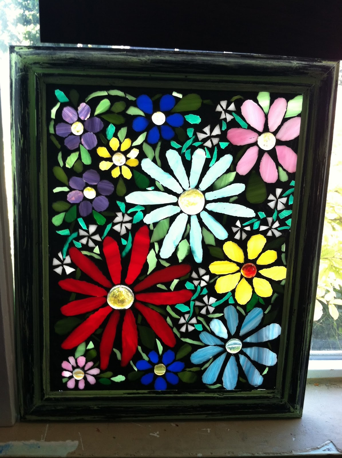 Pollyanna Reinvents Colored Glass Mosaics