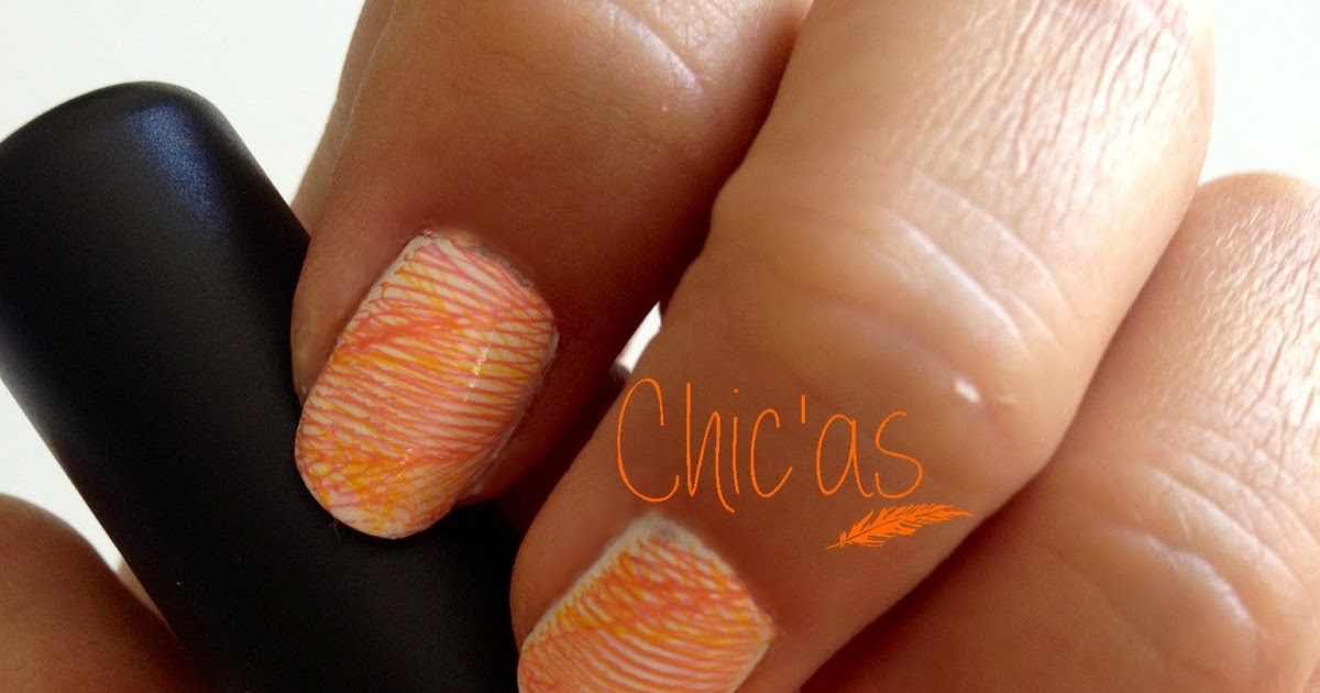 Floral Orange Nail Art - wide 1