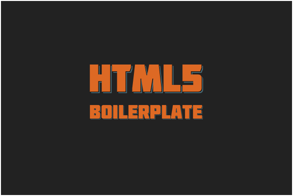 HTML5 UI Framework : Boilerplate