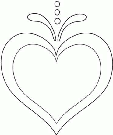 Corazón para colorear ~ 4 Dibujo