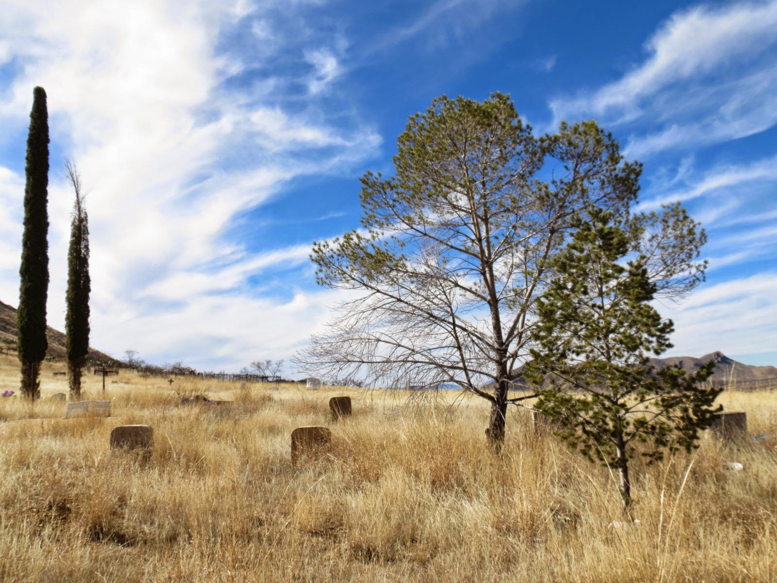 A Shot in the Light Pioneer Cemetery at Dos Cabezas, Arizona