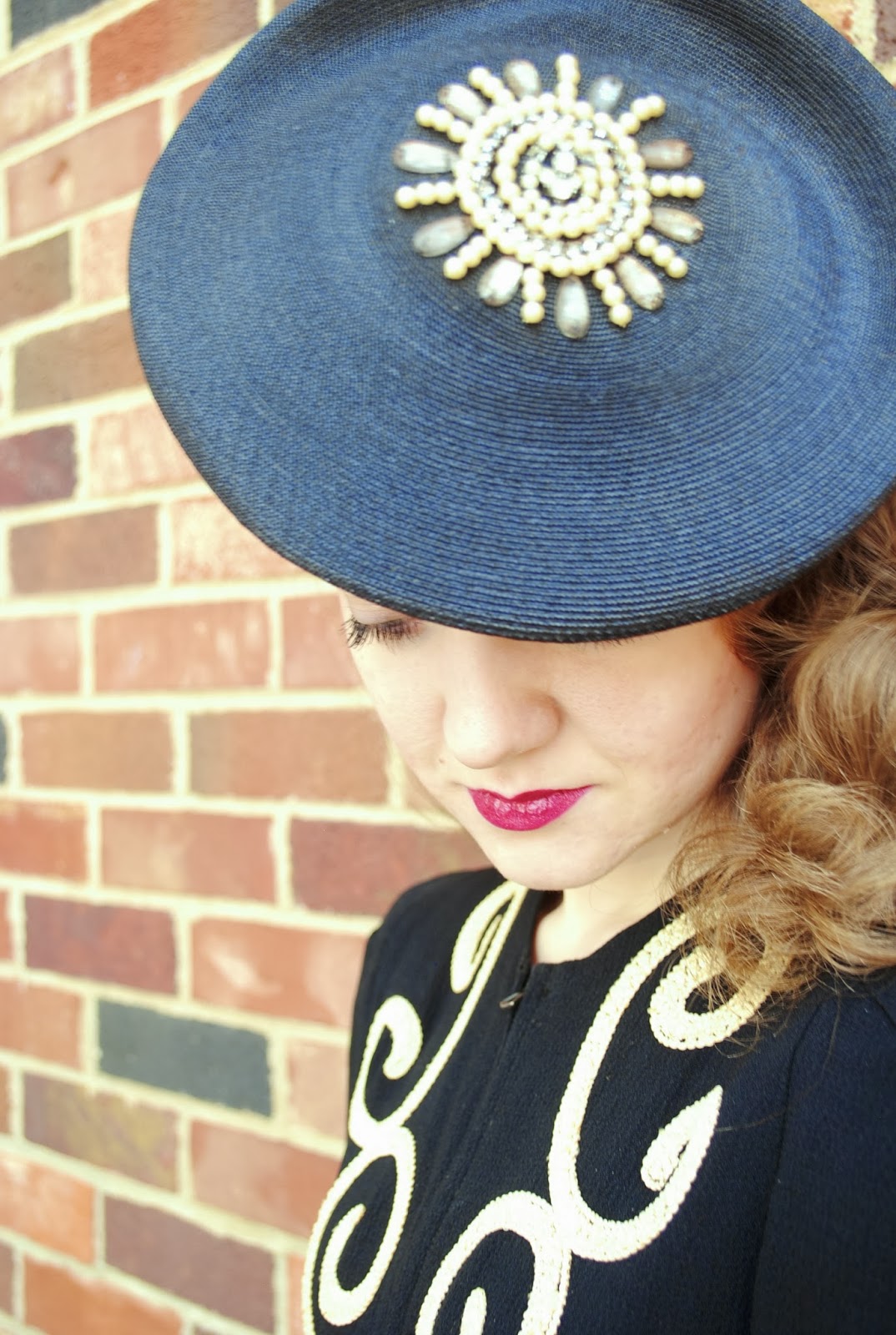 Flashback Summer: Belated Birthday Outfit, Mustard and a Tilt Hat- 1940s vintage, bakelite, suit, dress