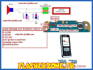   Nokia 6120 speaker  ways jumper diagram hardware problem solution