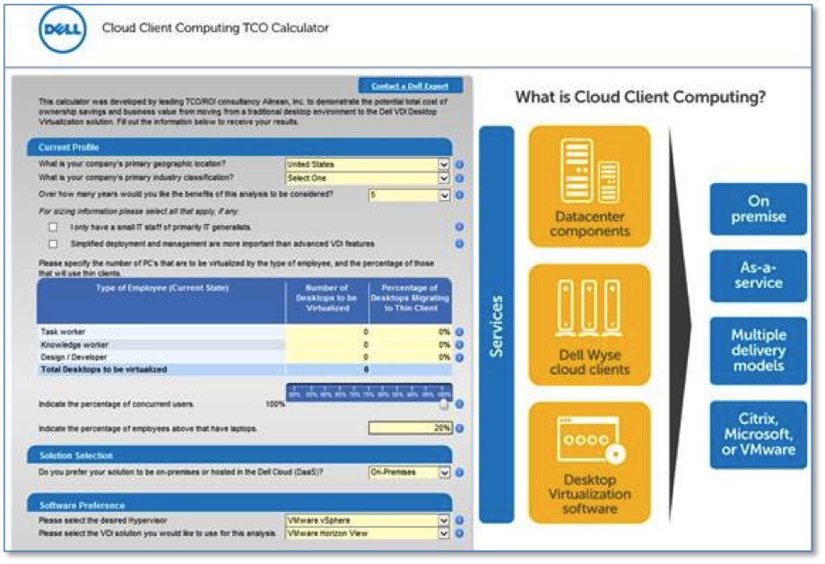 Tom Pisello The ROI Guy Dell Client Cloud Computing TCO Calculator