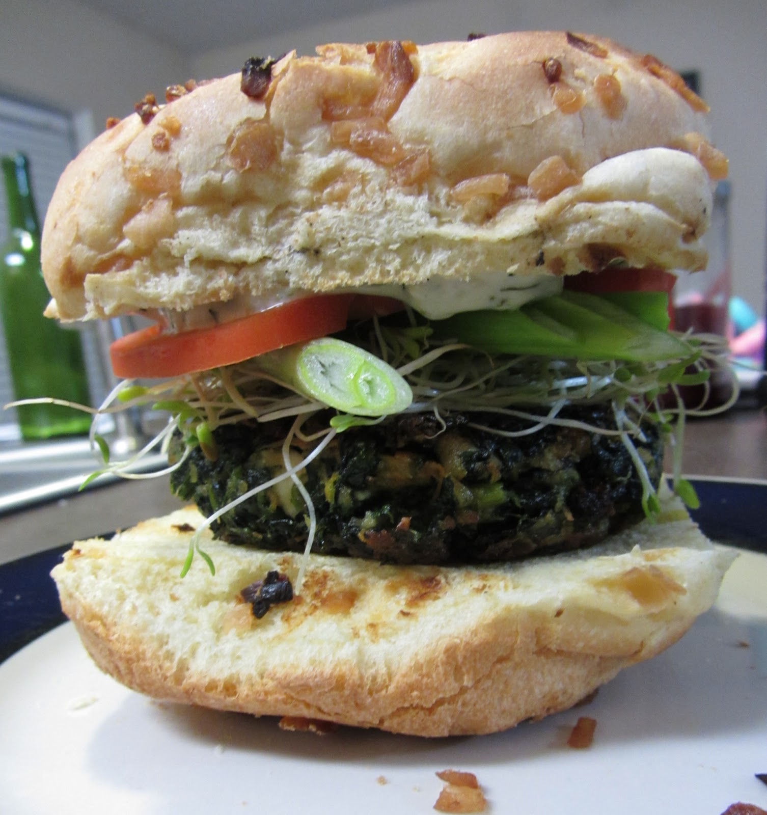 For the Love of Veggies Spinach and Feta Burgers