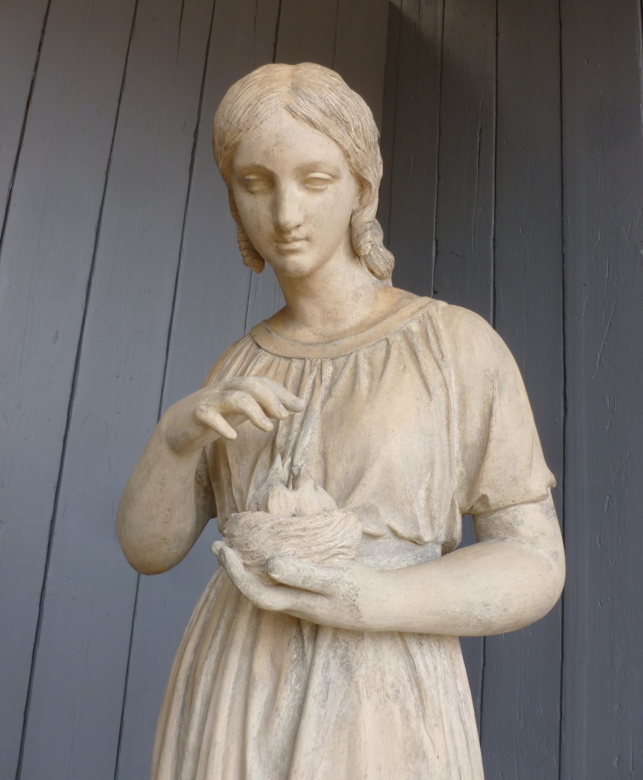 UK Architectural Antiques Pair of Coade Stone Statues for Sale