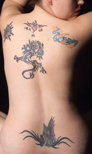 Back art tattoo design
