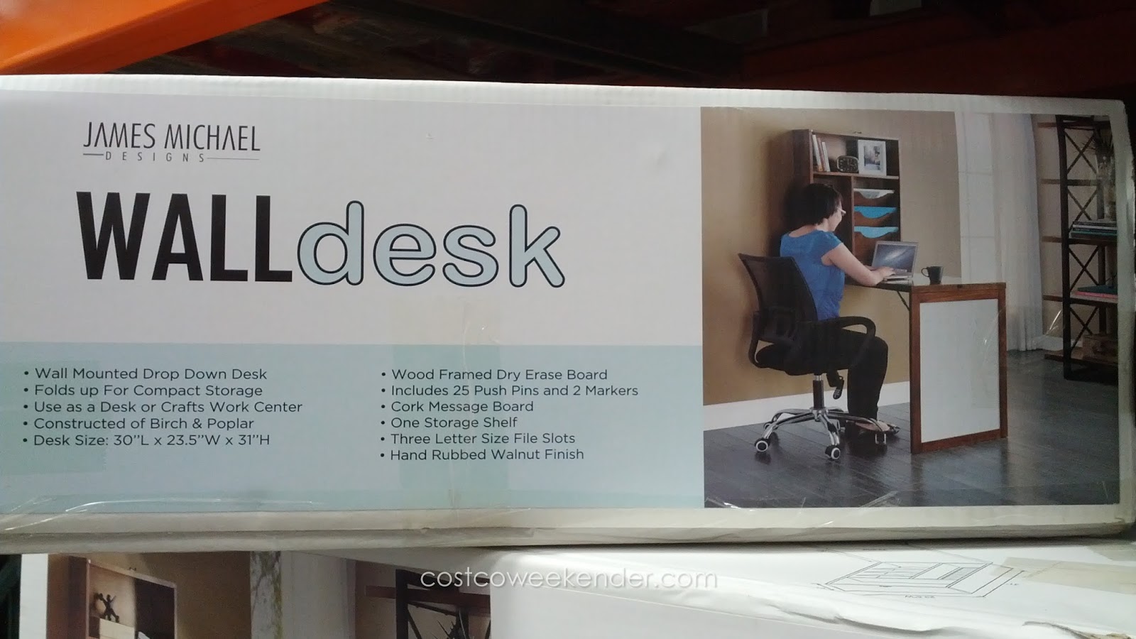 James Michael Designs Fold Down Wall Desk Costco Weekender