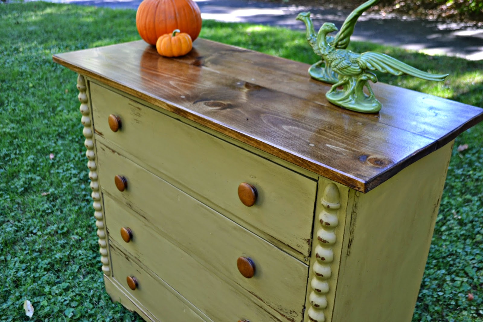 Heir and Space A Cottage Pine Dresser in Dreamy Sage