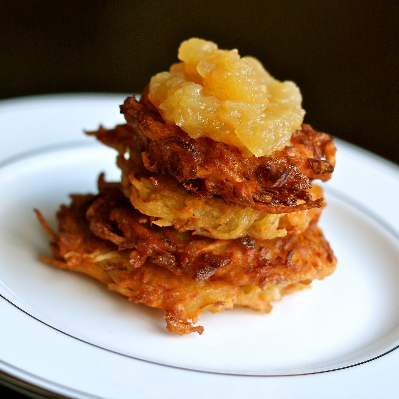 L is for Latkes with Homemade Applesauce