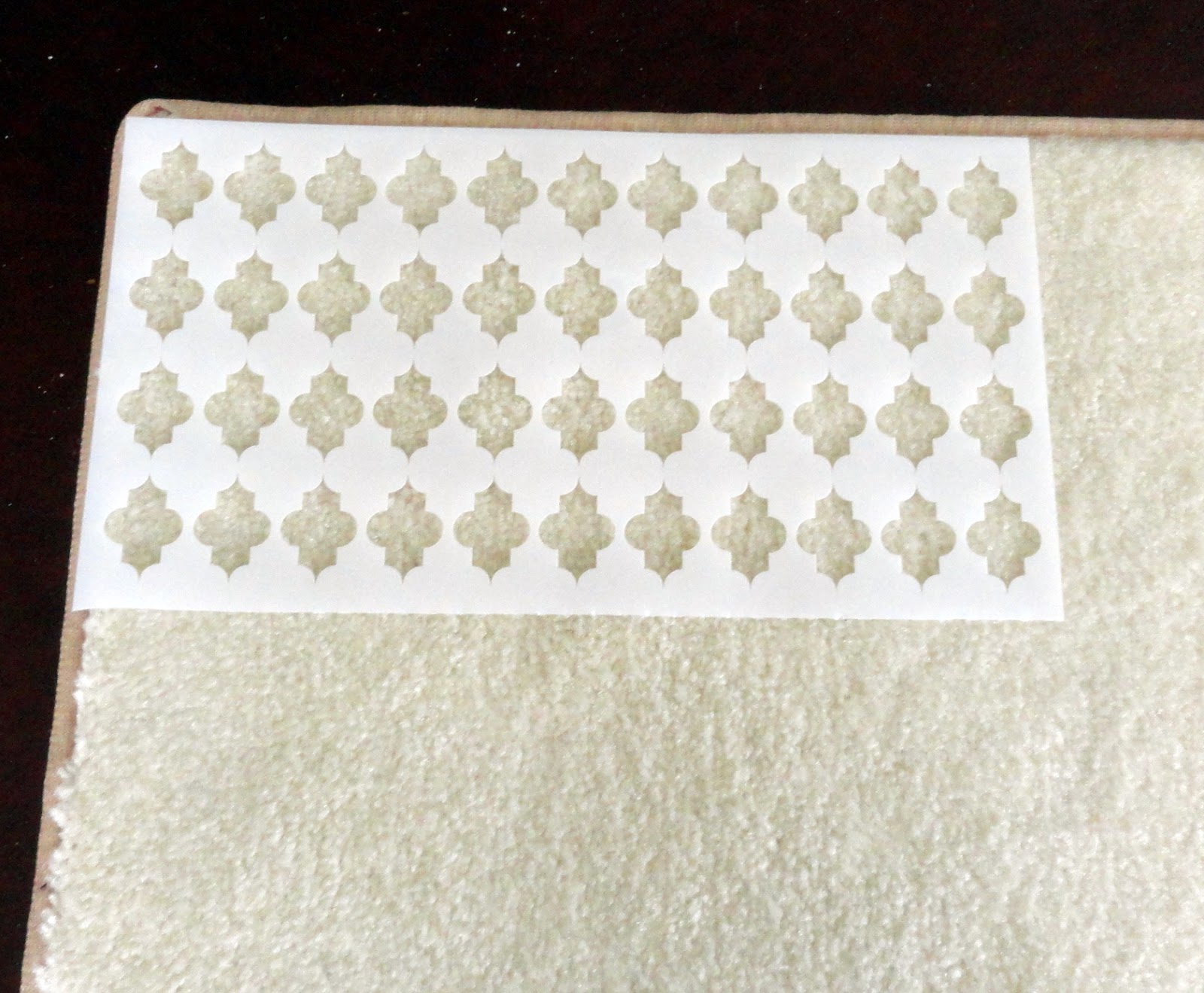 Stenciled spring door mat Rachel Teodoro