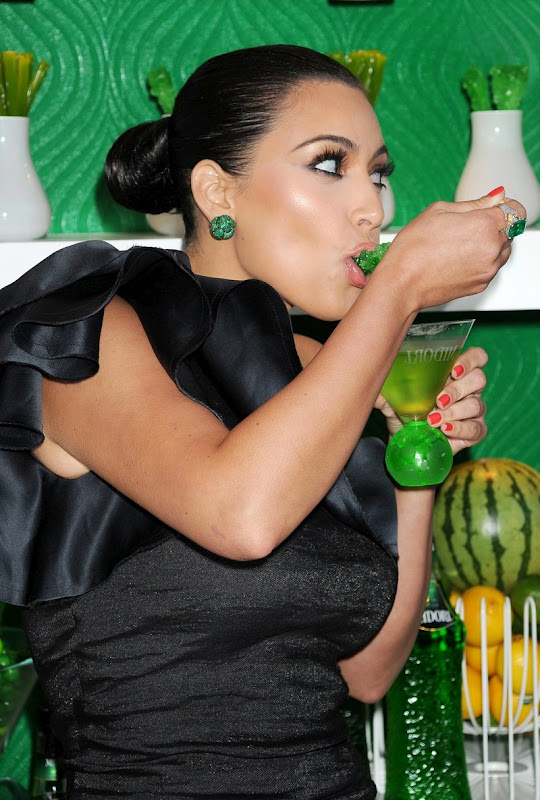 Actress Kim Kardashian at Midori Melon Liqueur Trunk Show in West Hollywood sexy stills