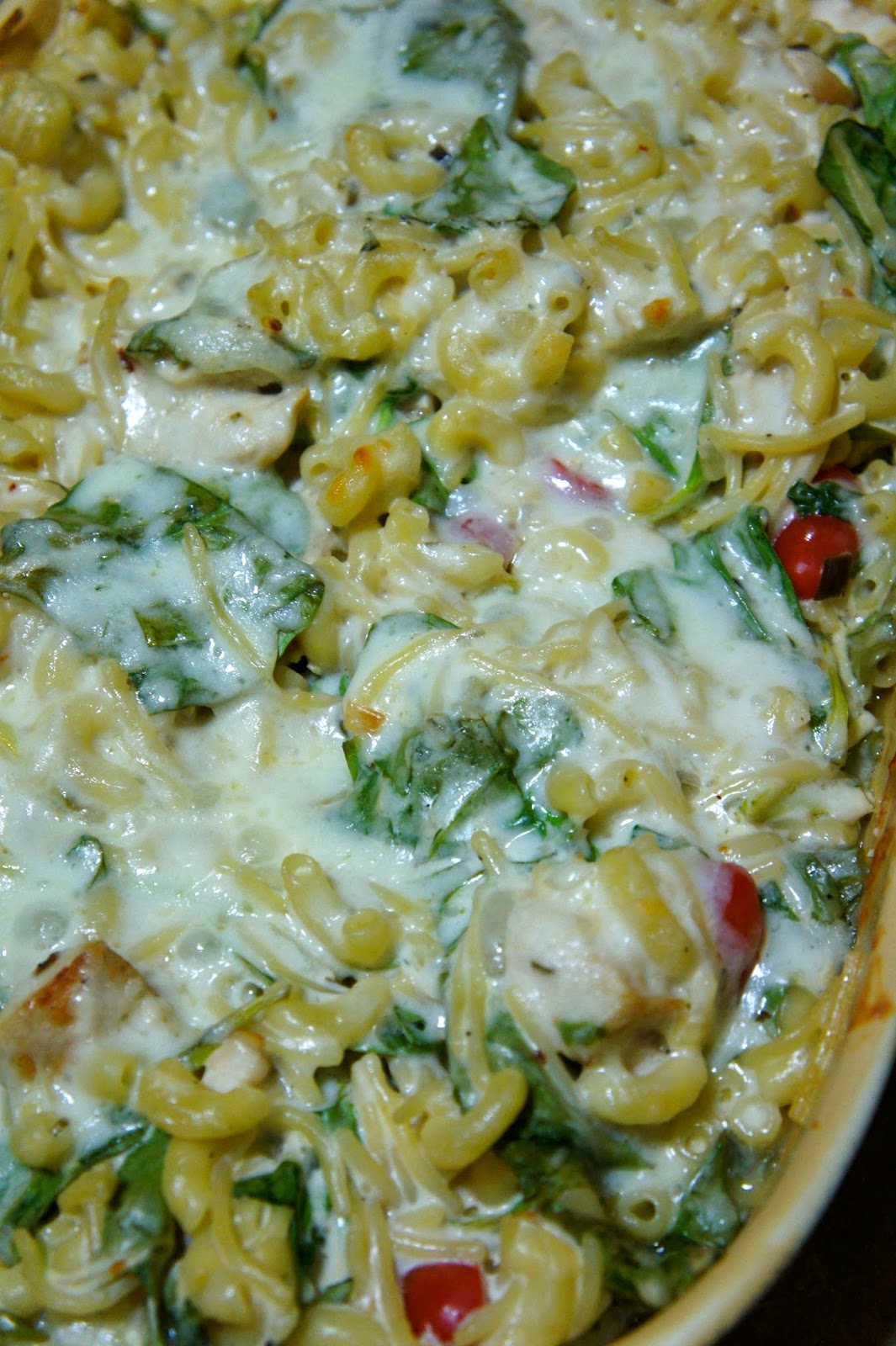 Savory Sweet and Satisfying Chicken and Spinach Pasta Bake