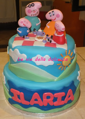 Torta peppa pig in pasta di zucchero