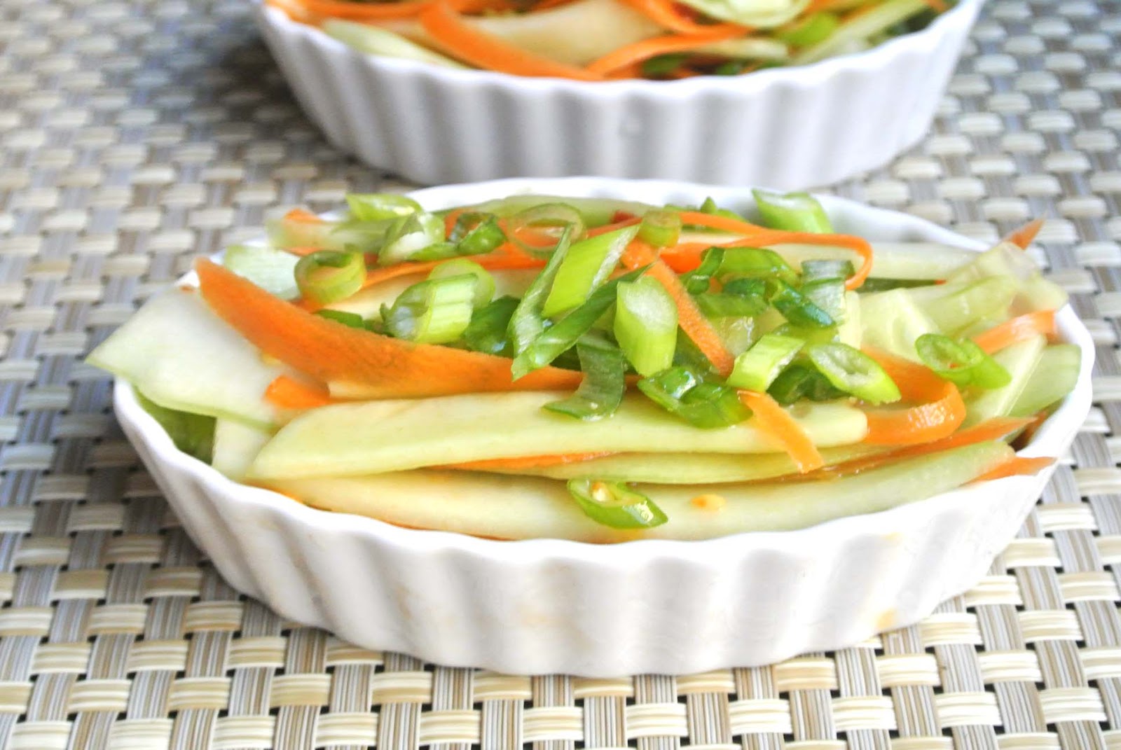 Mom, What's For Dinner? Sweet and Spicy Cucumber and Carrot Salad