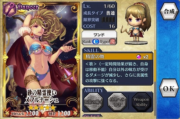 メフルナーシュのステータス