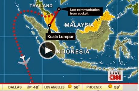 MH370 TERBANG DI SEKITAR ZONA UDARA INDONESIA