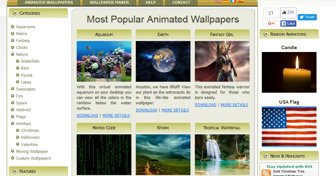 موقع لتحميل الخلفيات المتحركة لسطح المكتب